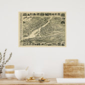 Derby, CT Panoramic Map - 1899 Poster (Küche)