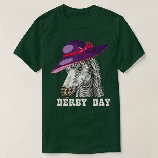 Derby Day 2022 lila Rennpferd  T-Shirt (Design vorne)