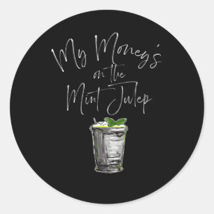 Derby Day and Mint Juleps Kentucky Pferderennen Runder Aufkleber