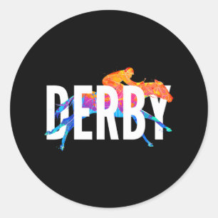 Derby Day Horse Racing Kentucky Epsom 2022 Runder Aufkleber