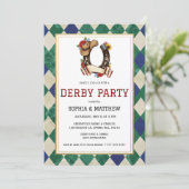 Derby Day Horse Racing Party Invitation Einladung (Stehend Vorderseite)
