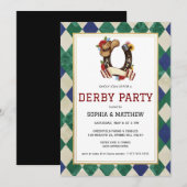 Derby Day Horse Racing Party Invitation Einladung (Vorne/Hinten)