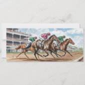 Derby Day "Off to Altar" Brautparty Ticket Einladung (Rückseite)