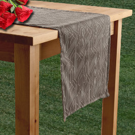 Derby Day Party Ivory Pattern Brown Kurzer Tischläufer