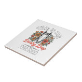 Derby Day Pferd Blumen Vintage Hemd Design Fliese (Seite)