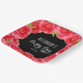 Derby Day Rote Rosen Pappteller (Gewinkelt)