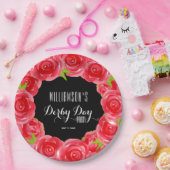 Derby Day Rote Rosen Pappteller (Party)