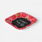 Derby Day Rote Rosen Square Pappteller (Gewinkelt)