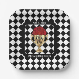 Derby Day Trophy and Roses Pappteller