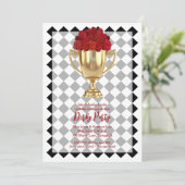 Derby Day Trophy und Rose Einladung (Stehend Vorderseite)