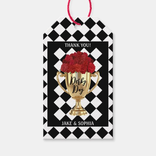 Derby Day Trophy und Rose Geschenkanhänger (Vorderseite)