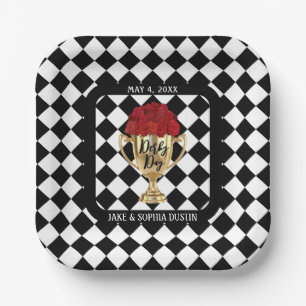 Derby Day Trophy und Rosen Pappteller