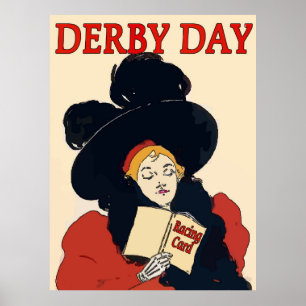 Derby Day Vintag Woman Poster
