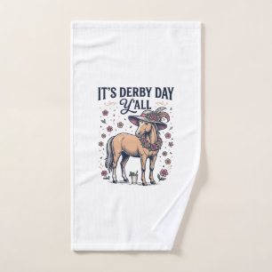Derby Day Y'all Pferd Blumenhut Handtuch