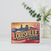 Derby Days & Retro Rays Vintag Louisville Postkarte (Stehend Vorderseite)