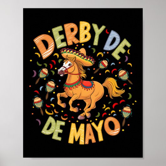 Derby De Mayo Funny Cinco De Mayo Mexiko Party Poster (Vorne)