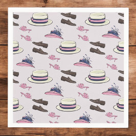 Derby Extravagant Hats and Shoes Pattern Preppy Serviette