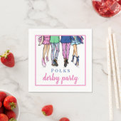Derby Fashion Preppy Party Racing Custom Serviette (Beispiel)
