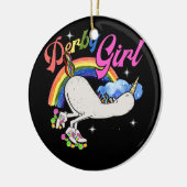 Derby Girl Unicorn Roller Skate Roller Derby Keramik Ornament (Links)