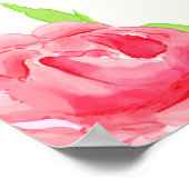 Derby Hat Lady Silhouette and Roses Welcome Poster (Ecke)