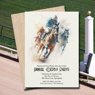 Derby Horse and Jockey Party Einladung
