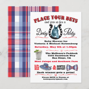 Derby Horse Racing Baby Dusche Einladung