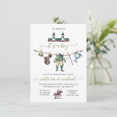 Derby Horse Racing Baby Duschkabine Einladung (Stehend Vorderseite)