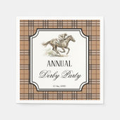 Derby horse racing party elegant gingham serviette (Vorderseite)