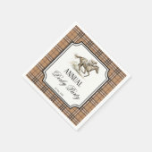 Derby horse racing party elegant gingham serviette (Ecke)
