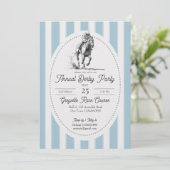Derby horse racing party elegant stripes einladung (Stehend Vorderseite)