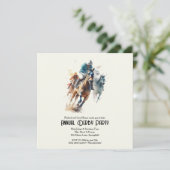 Derby Horses and Jockeys Party Einladung (Stehend Vorderseite)