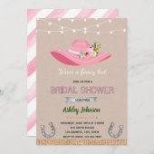 Derby-Hut-Brause Einladung (Vorne/Hinten)