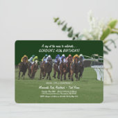 Derby Inspiration zum Geburtstag Pferderennen Einl Einladung (Stehend Vorderseite)