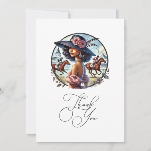 Derby Inspiriert Brautparty "Off to the Altar" Dankeskarte (Vorderseite)