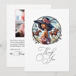 Derby Inspiriert Brautparty "Off to the Altar" Dankeskarte