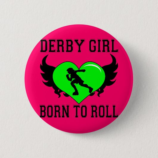 Derby-Mädchen Button (Vorderseite)