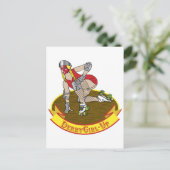 Derby-Mädchen Postkarte (Stehend Vorderseite)