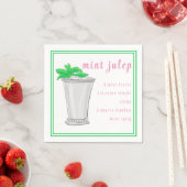 Derby Mint Julep Bar Rezept Border Serviette (Beispiel)