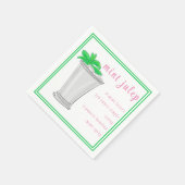 Derby Mint Julep Bar Rezept Border Serviette (Ecke)