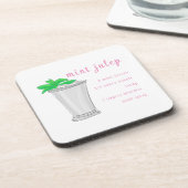 Derby Mint Julep Bar Rezept Getränkeuntersetzer (Linke Seite)