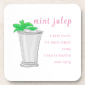 Derby Mint Julep Bar Rezept Getränkeuntersetzer (Vorderseite)