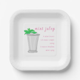 Derby Mint Julep Bar Rezept Preppy Pappteller