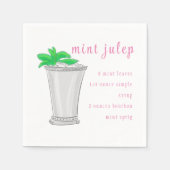 Derby Mint Julep Bar Rezept Serviette (Vorderseite)