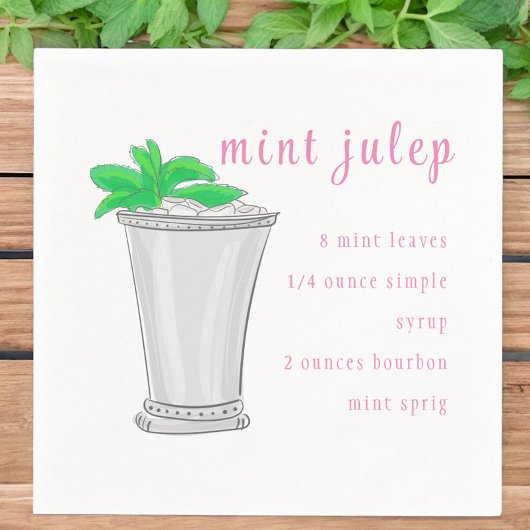 Derby Mint Julep Bar Rezept Serviette