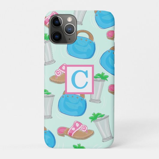 Derby Mint Julep Bermuda Bag Monogramm Case-Mate iPhone Hülle (Rückseite)