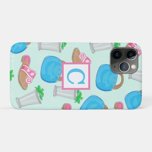 Derby Mint Julep Monogram Bag Sandals Case-Mate iPhone Hülle (Rückseite (Horizontal))