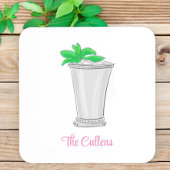 Derby Mint Julep Personalisiert Preppy Getränkeuntersetzer