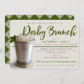 Derby | Minze Julep | Brunch-Party Einladung (Vorne/Hinten)