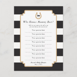 Derby Mommy Quiz Spring Baby Showgame Card Einladungspostkarte