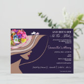 Derby Off to Altar Racing Brautparty Einladung (Stehend Vorderseite)